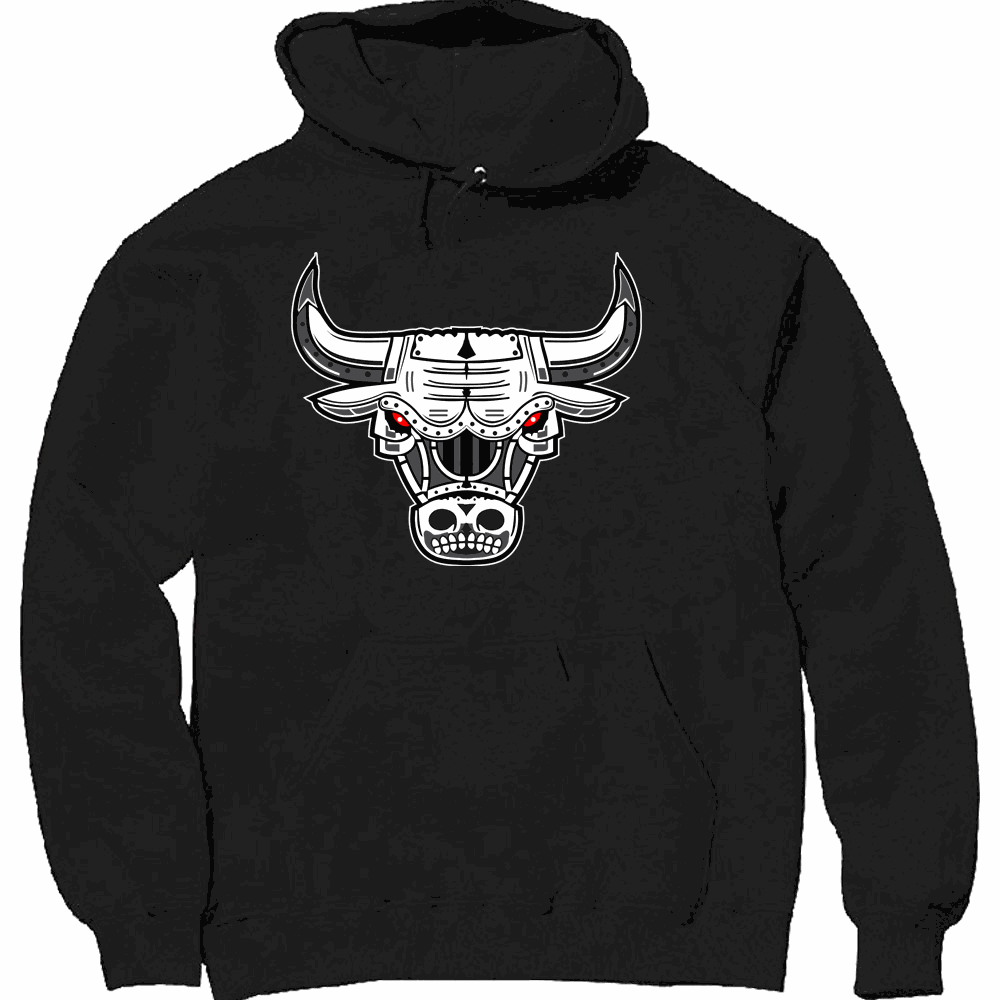 Bulls Terminator heavyweight pullover fleece hoodie with lined hood and pouch pocket