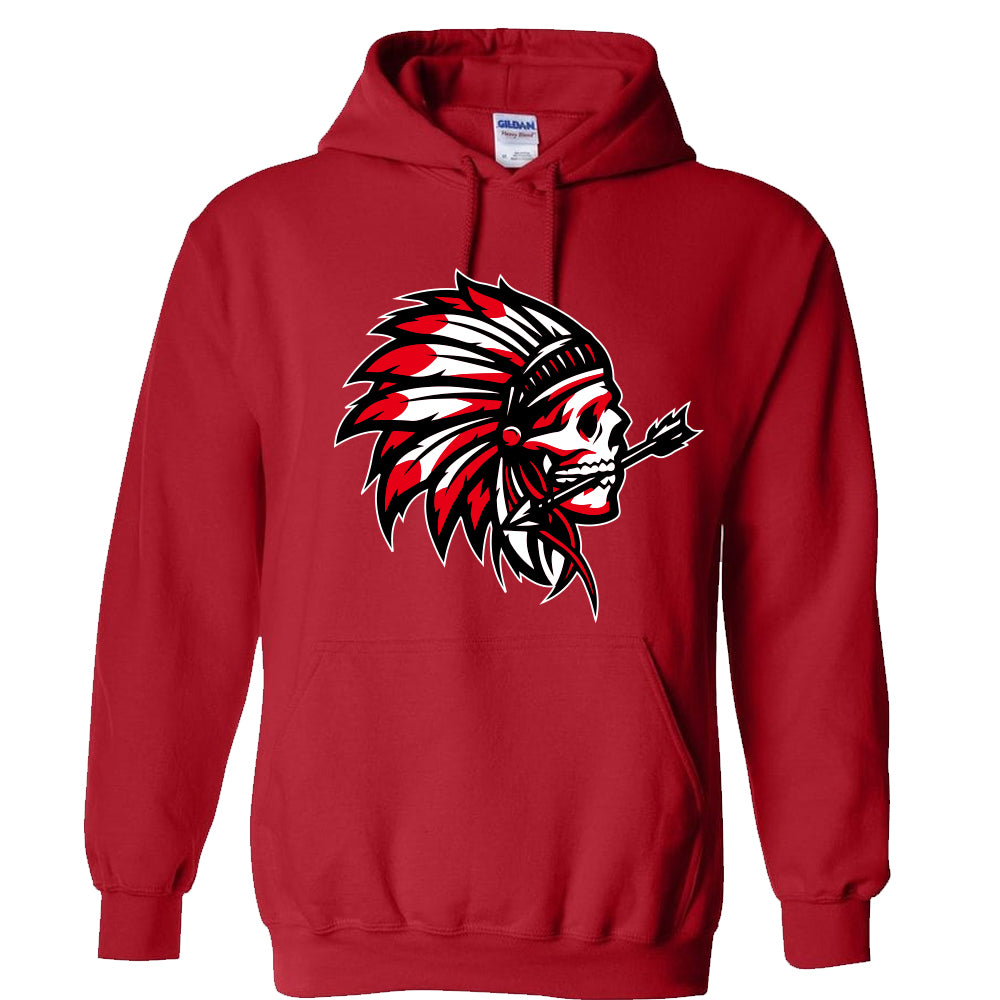Skull Red Feather Hoodie image 2
