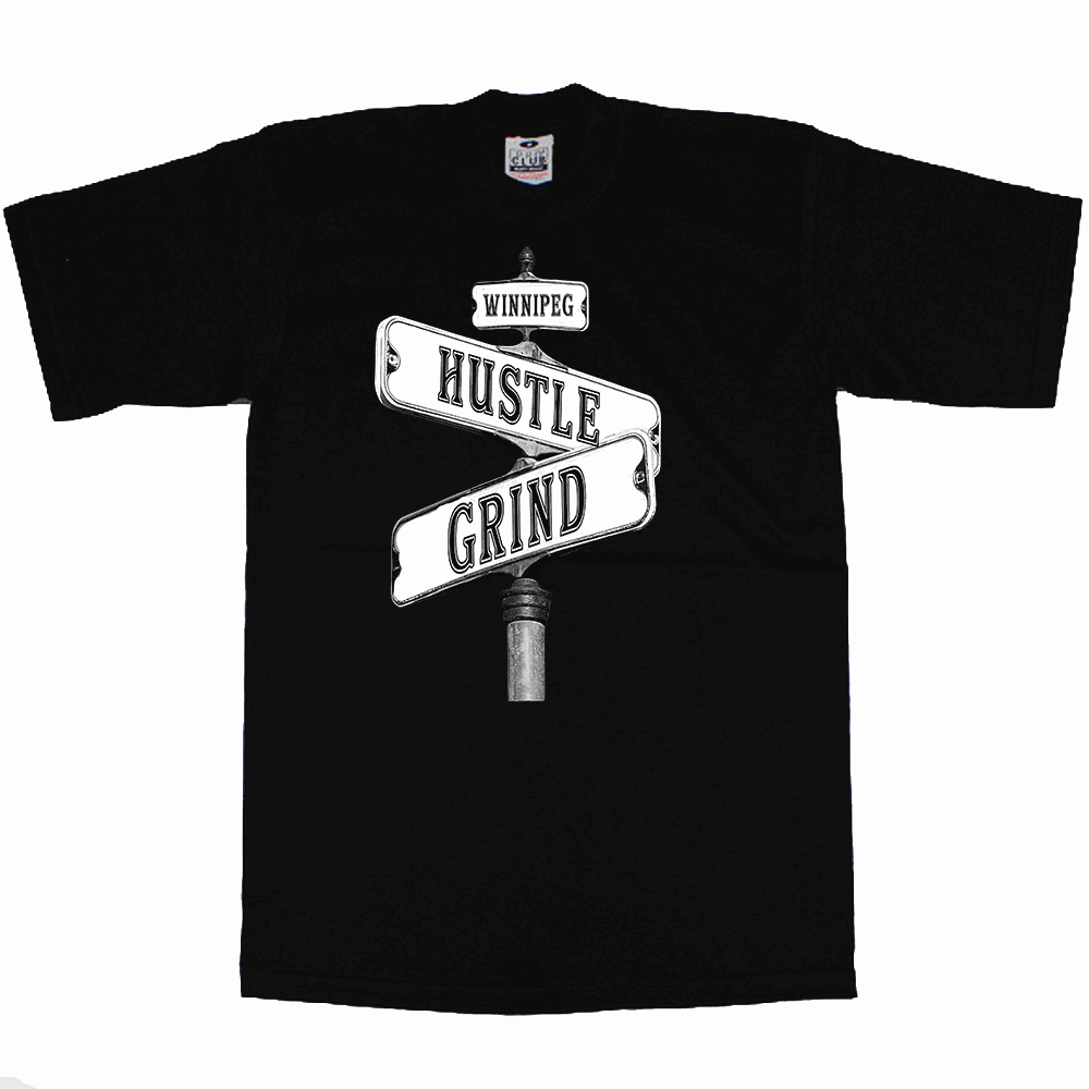 HUSTLE and Grind WPG Pro Club heavy weight big and tall men's 100% cotton t-shirt