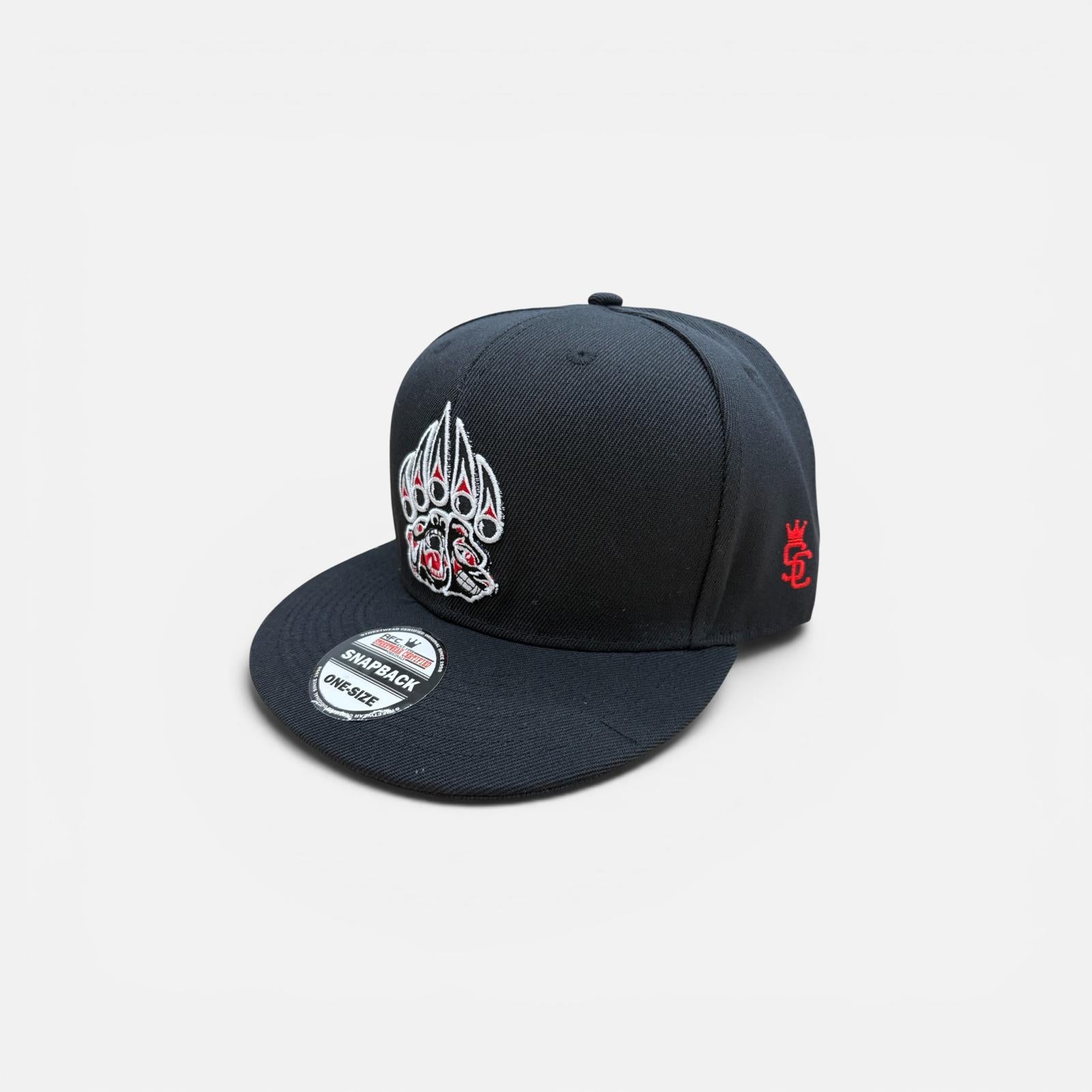 Snapback cap Bear paw BLK/RED