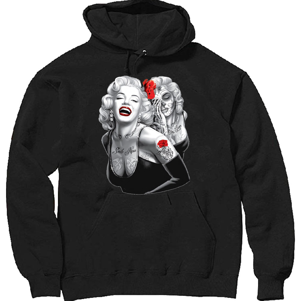 Marilyn red rose Hoodie image 0