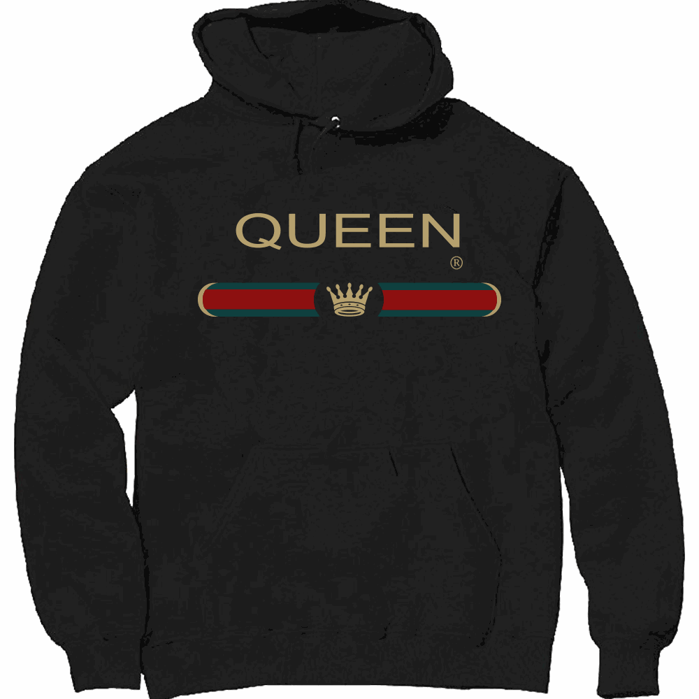 Gucci Queen heavyweight pullover hoodie with fleece and lined hood