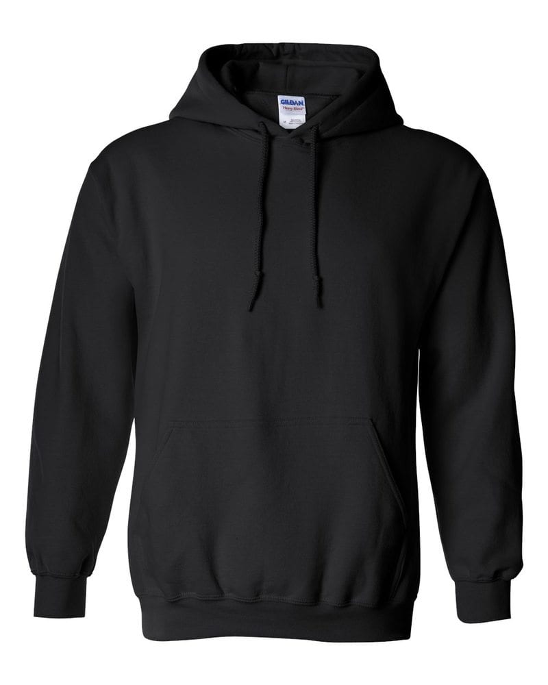Gildan Plain Black Pull Over Fleece Hoodie image 0