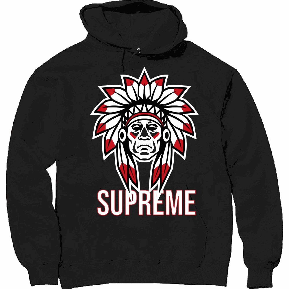 CHIEF SUPREME heavyweight pullover hoodie with lined hood and pouch pocket