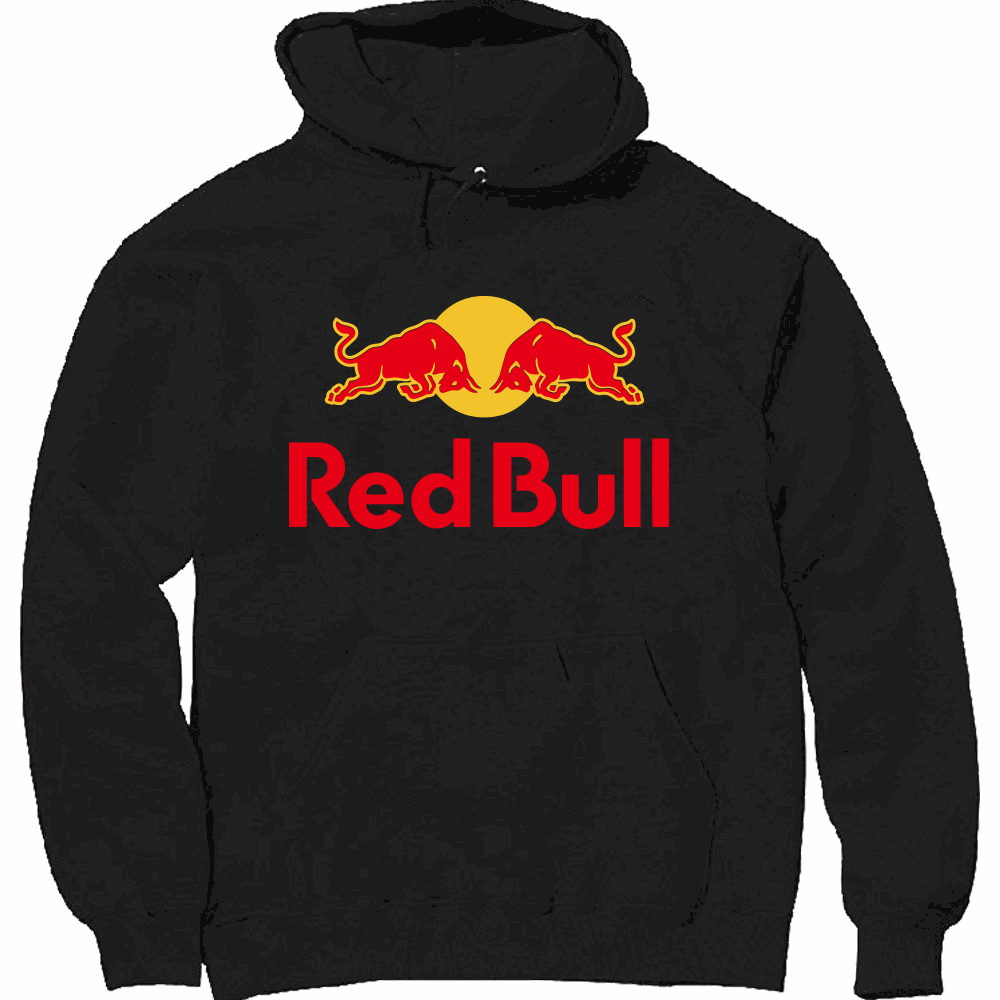 Red bull classic heavyweight unisex pullover hoodie with fleece and pouch pocket