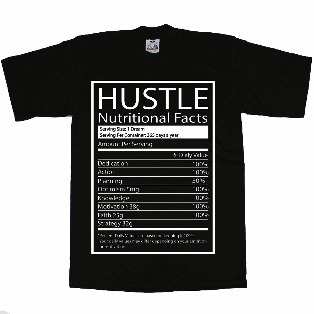 HUSTLE NUTRITION Pro Club Big and Tall cotton t-shirt with relaxed fit and premium thickness