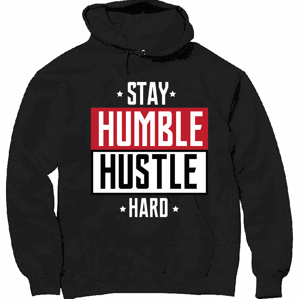 HUMBLE HUSTLE heavyweight pullover hoodie unisex fleece sweatshirt with lined hood and pouch pocket