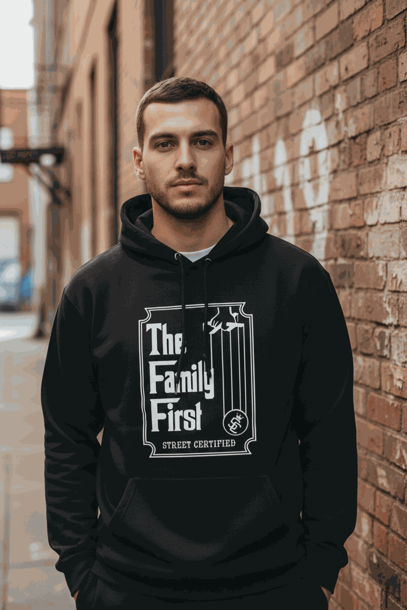 Unisex classic pullover hoodie in heavyweight fleece with lined hood and pouch pocket