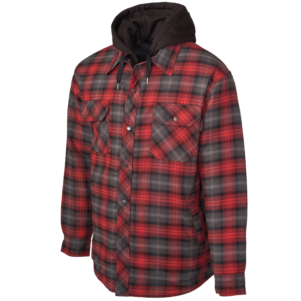 WS06 - Quilt-Lined Hooded Flannel Jac-Shirt