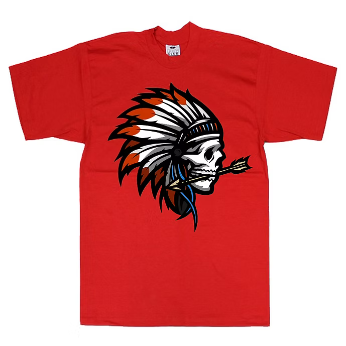 Skull Red Feather