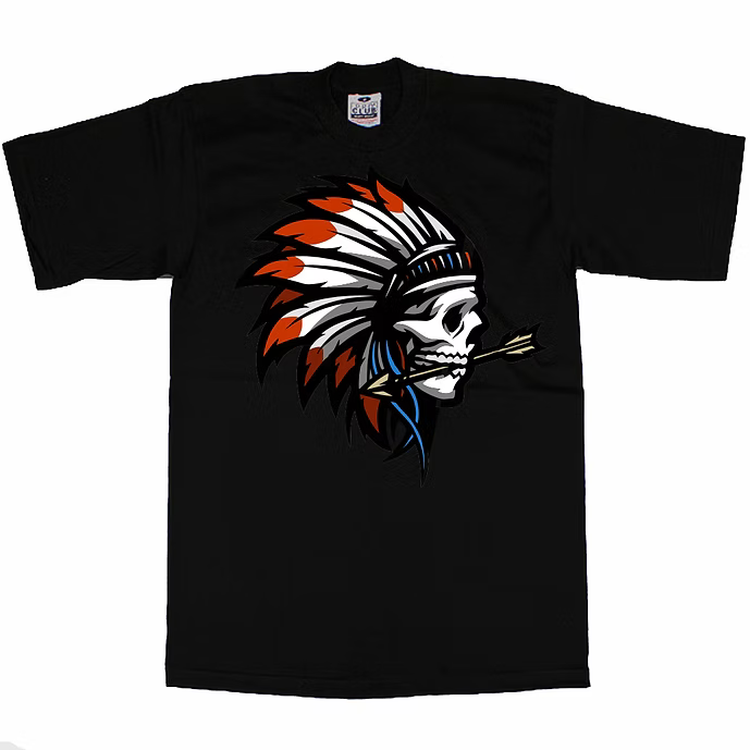 Skull Red Feather