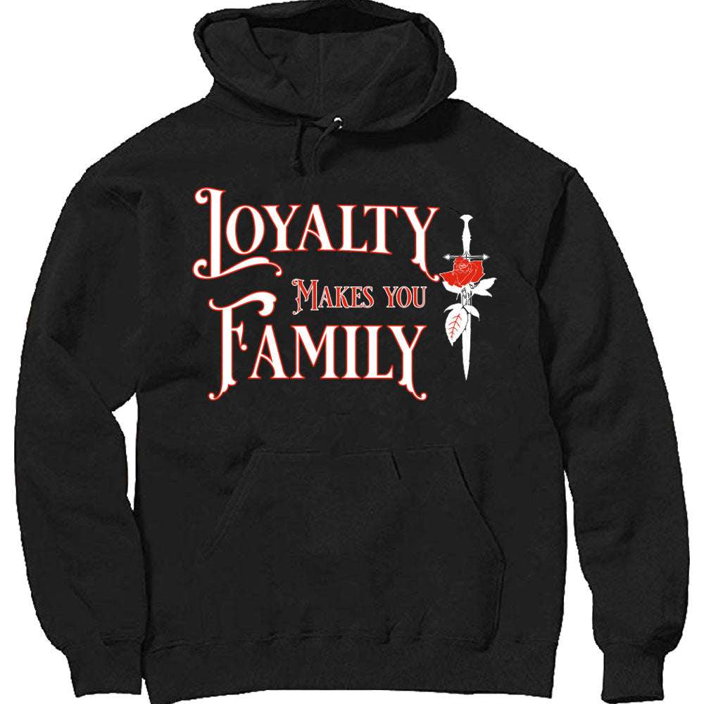 Loyalty makes you Family classic heavyweight pullover hoodie with fleece and lined hood