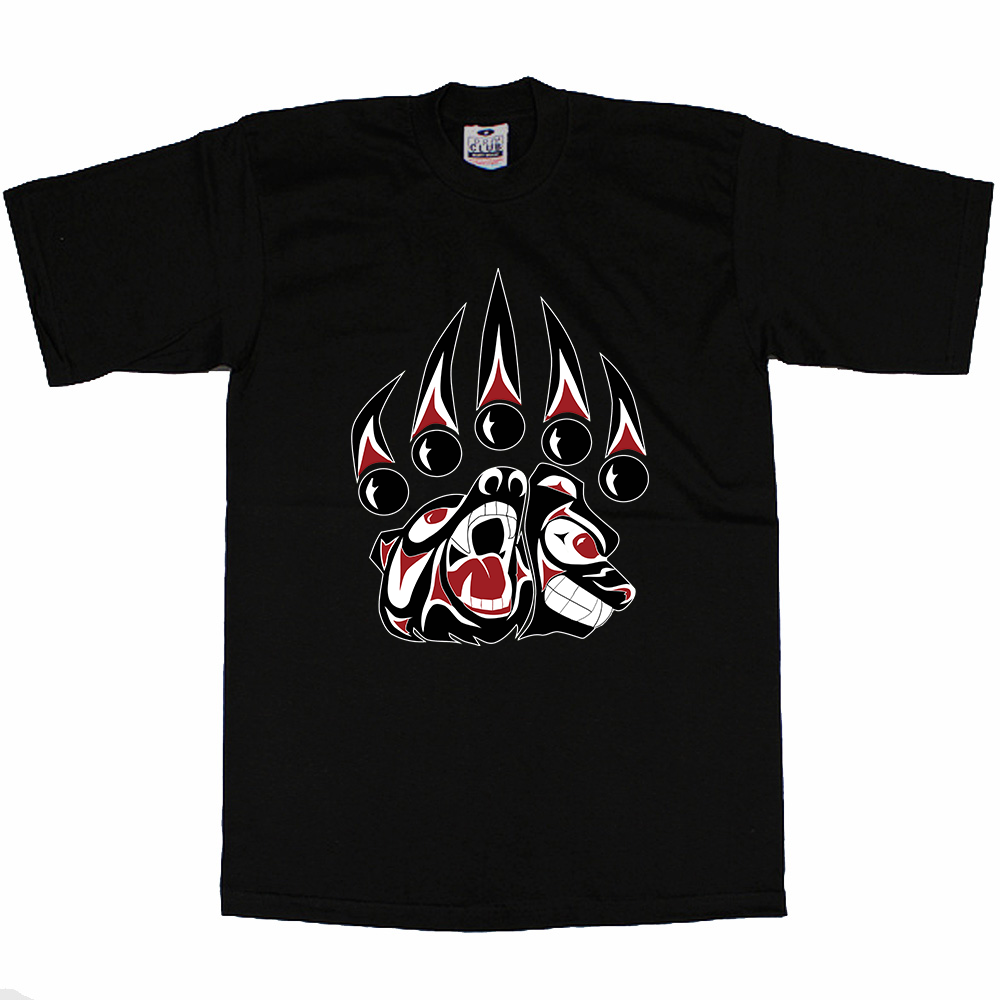 RED BLACK Bear paw