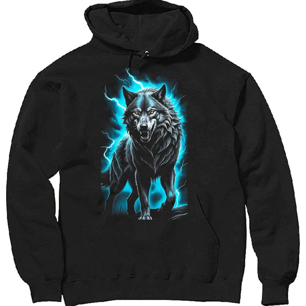 Blue wolf hoodie
