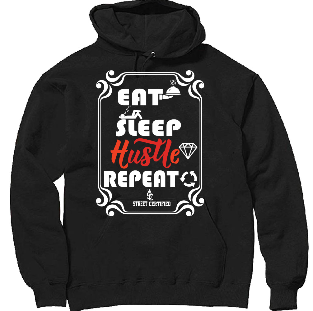 Eat sleep hustle reapeat Hoodie image 0