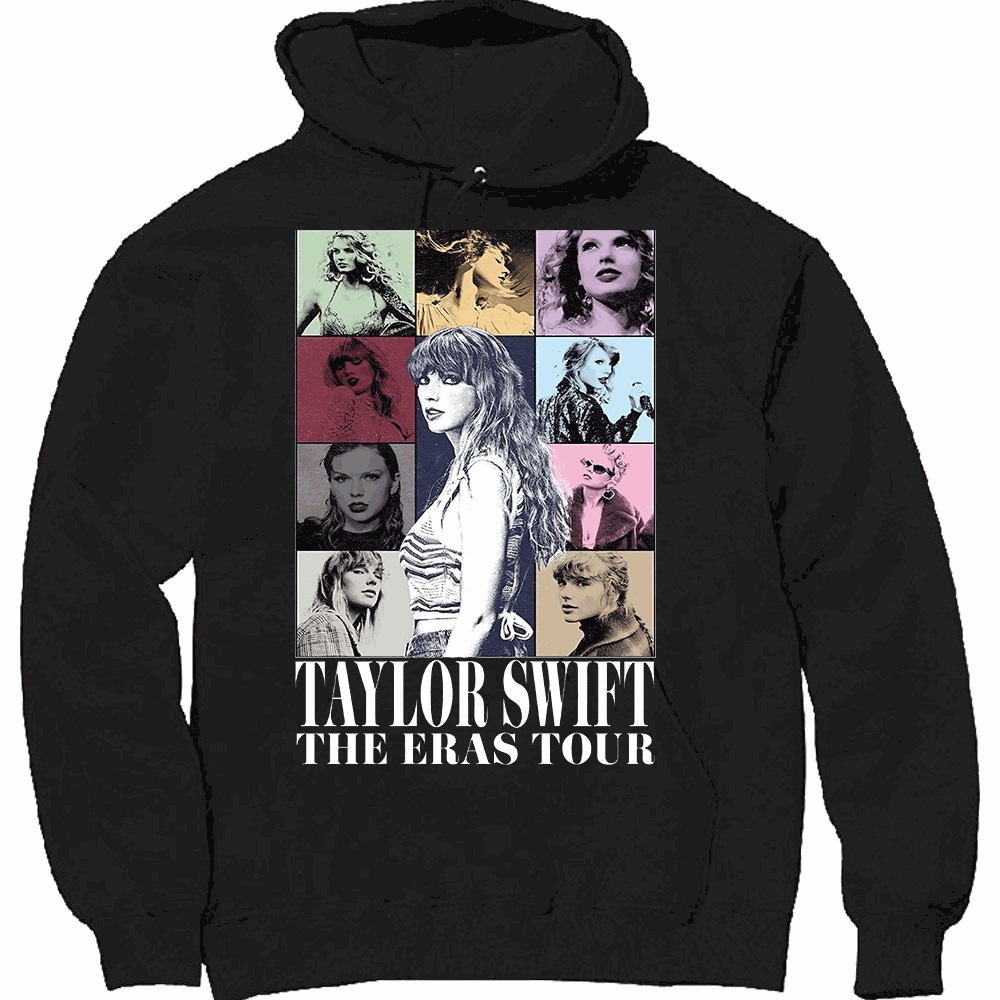 Taylor Swift wearing a CLASSIC PULLOVER HOODIE 9.5 OZ heavy fleece sweatshirt with lined hood and pouch pocket