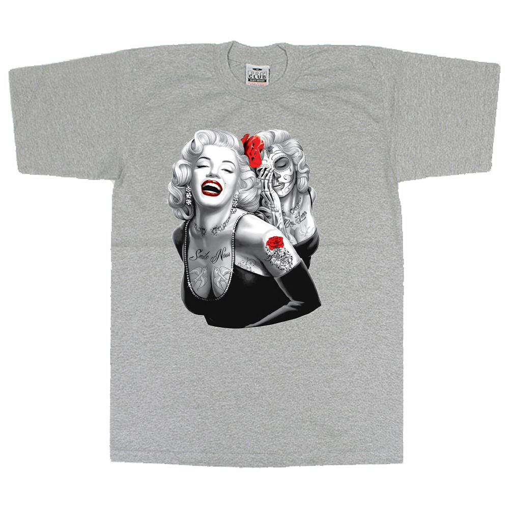 Red rose Marilyn T-Shirt image 3