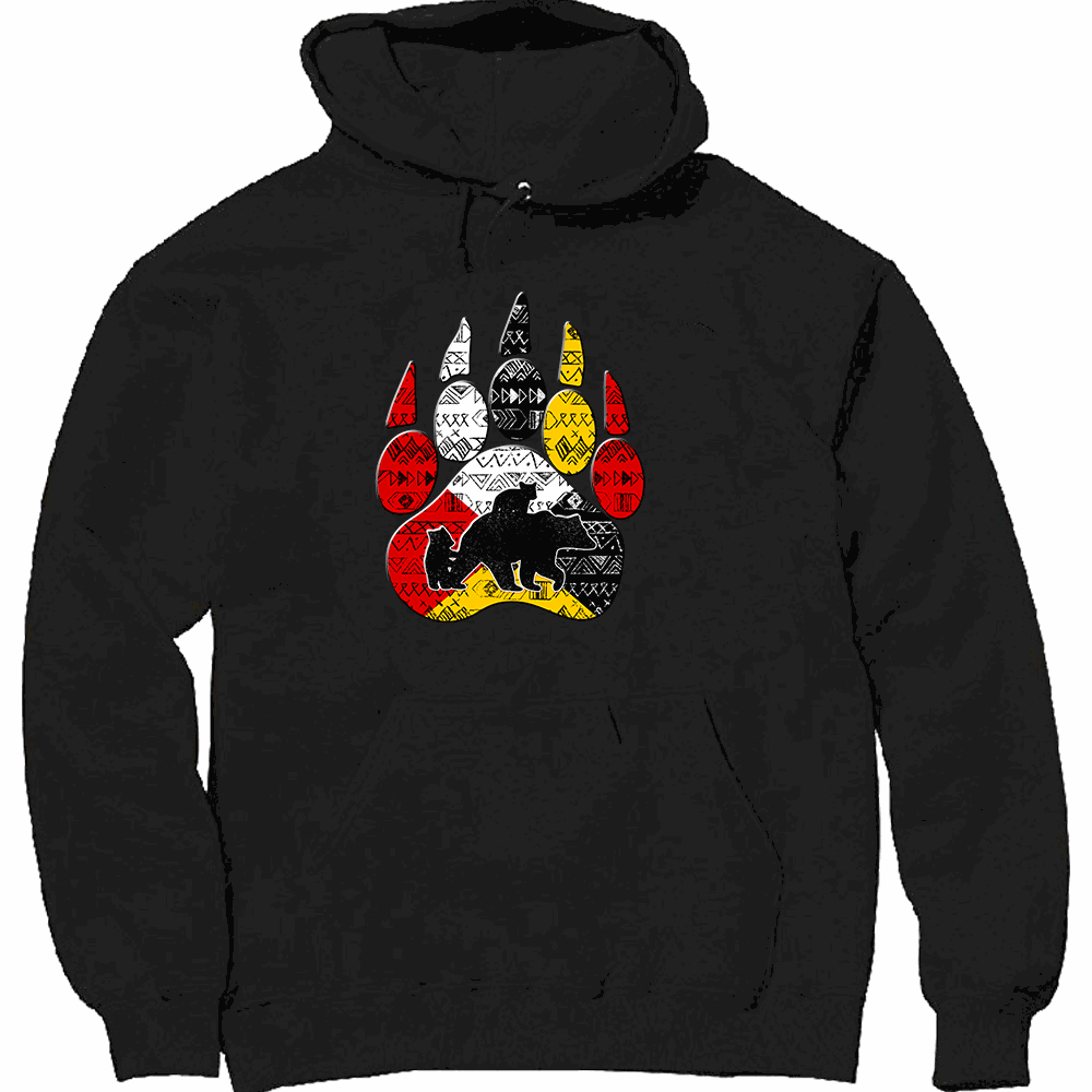 Classic BEAR PAW colours heavyweight pullover hoodie with fleece, lined hood, and pouch pocket