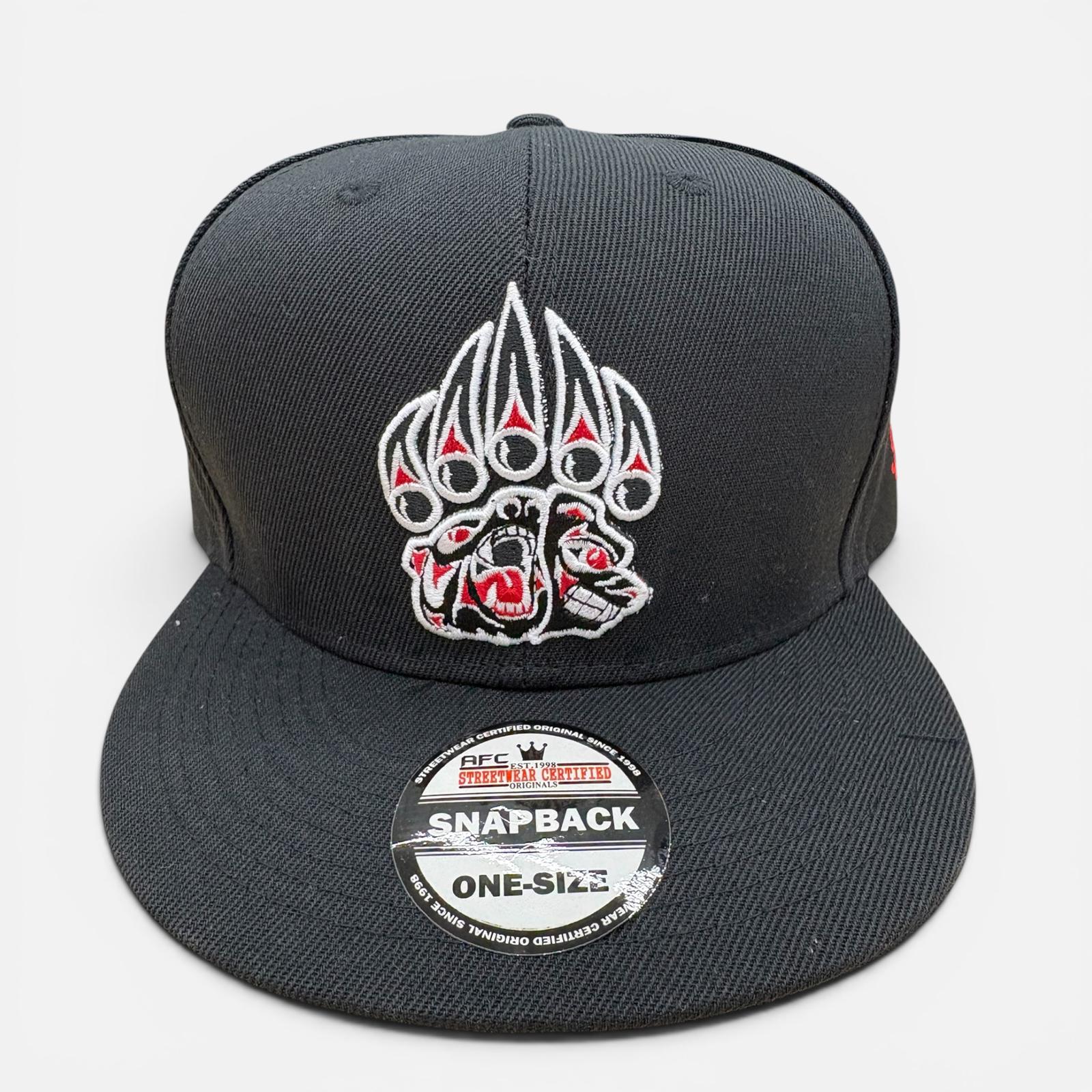 Snapback cap Bear paw BLK/RED
