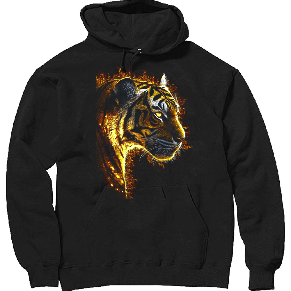 Tiger with flame hood