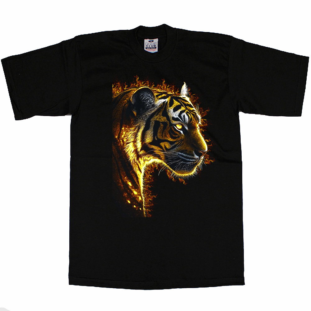 Tiger with flame